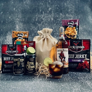 Dárkový BOXík pytel s Captain Morgan Spiced Gold 35% 0,7 l